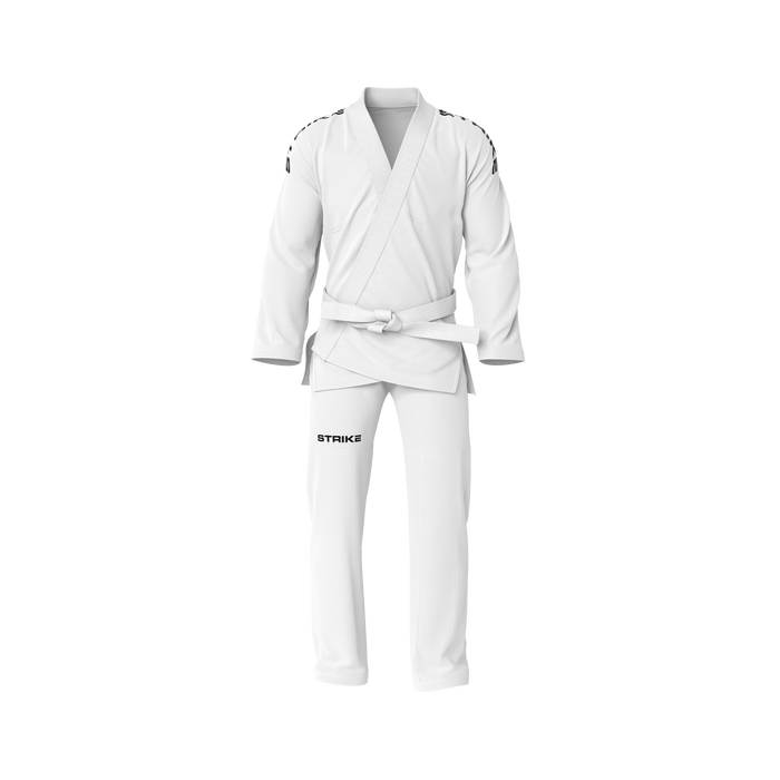 STRIKE 100% Cotton BJJ Gi w/ Ripstop Pants Black/Blue/White +FREE White Belt - BJJ Gi - MMA DIRECT