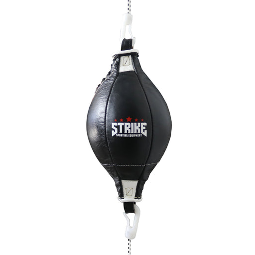 STRIKE Speedmaster Premium Leather Floor To Ceiling Ball 10" + Straps - Black / White - Floor To Ceiling Ball - MMA DIRECT