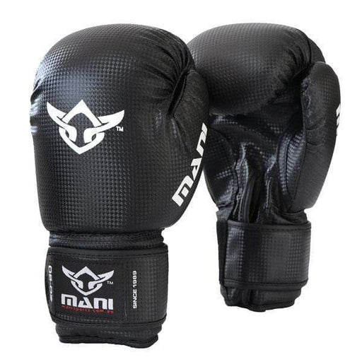 Mani Teenager Boxing Gloves 8oz - Black - Kid / Teen Gloves - MMA DIRECT