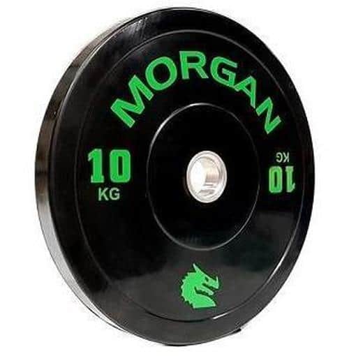 MORGAN 10KG Olympic Bumper Weight Plates Gym Set (PAIR) 2x 10KG - Olympic Bumper Plates - MMA DIRECT