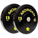 MORGAN 15KG Olympic Bumper Weight Plates Gym Set (PAIR) 2x 15KG - Olympic Bumper Plates - MMA DIRECT