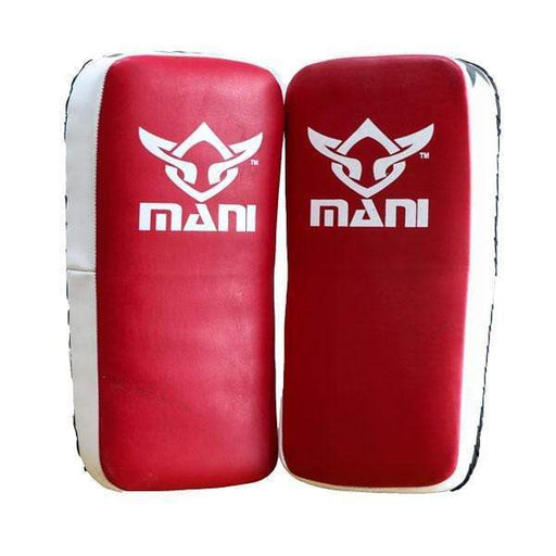 Mani Tuffx Muay Thai Kick Pads PAIR Red - Thai Pads - MMA DIRECT