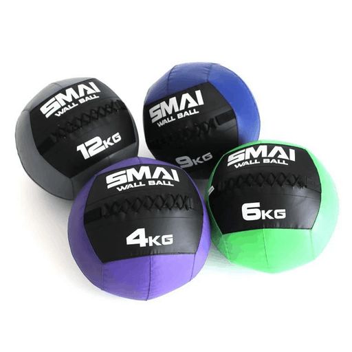 SMAI - Wall Ball Set with Wall Mounted Storage Rack - Wall Balls & Storage - MMA DIRECT