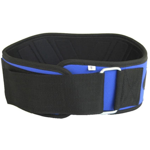 MANI BLUE 6" V Support Weight Lifting Exercise Gym Belt - Gym Belts & Weight Lifting Endurance Belts - MMA DIRECT